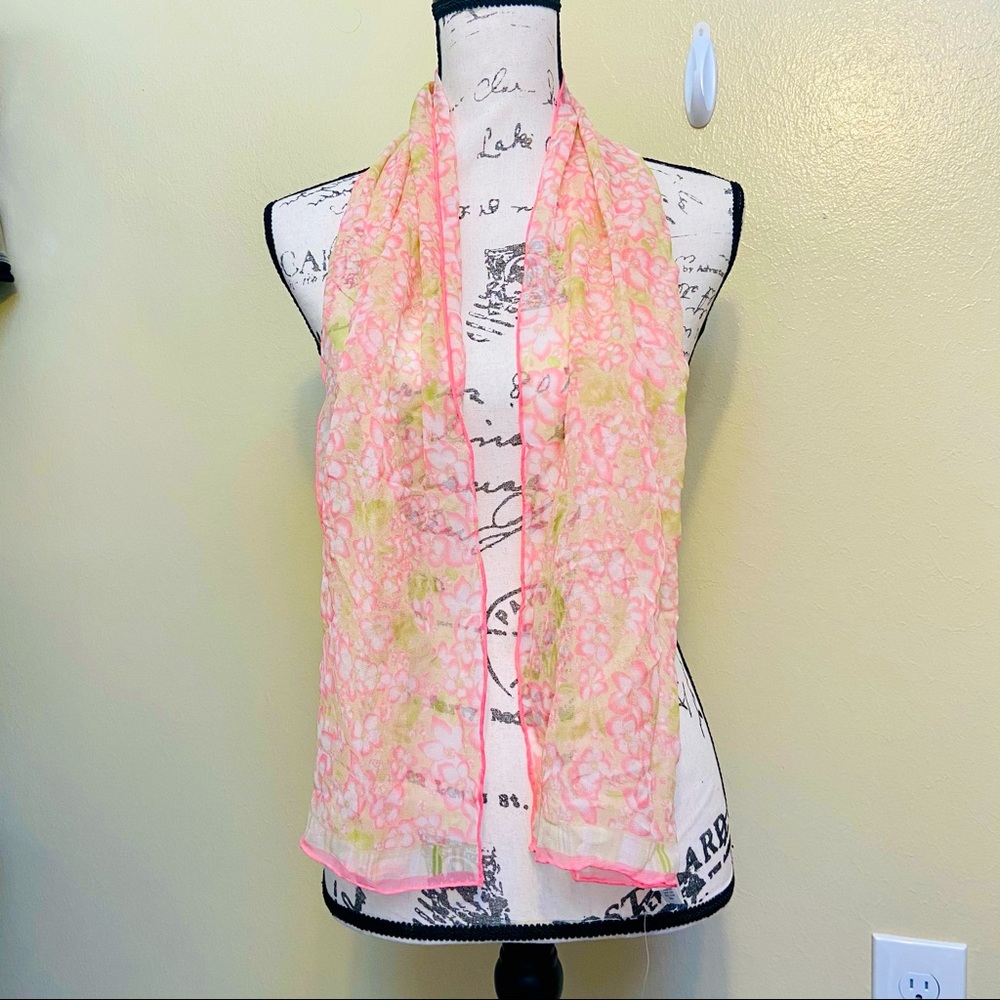 100% silk floral scarf